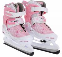 Коньки ледовые раздвижные Action PW-211F-1, размер 26-29