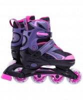 Ролики раздвижные Lunatic Pink, алюминиевая рама