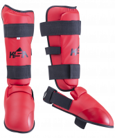 Защита голень-стопа Force Red, к/з, детский