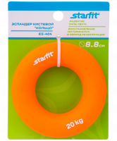 Эспандер кистевой ES-404 "Кольцо", диаметр 8,8 см, 20 кг, оранжевый