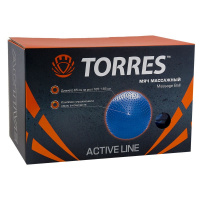 Мяч массажный "TORRES", арт.AL100265, диам. 65 см, эласт. ПВХ, с насосом, синий