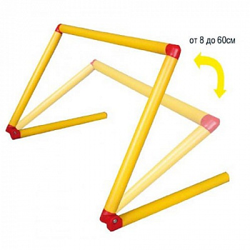 Барьер для тренировок, арт.У769/MR-B8-60, регулир. выс. 8-60 см, пластик,желт-красн