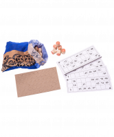 Лото 274-18, бочонок деревянный, в деревянной шкатулке, темно-коричневый