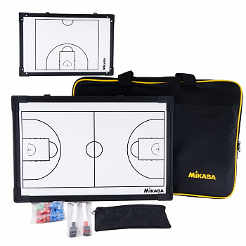 Тактическая доска для баскетбола "MIKASA SB-B",45х30см,двухстор,кольца для подвеш,маркеры 2-х цв.и фишки в комп