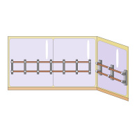 Стойка хореографическая настенная двухрядная