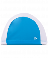 Шапочка для плавания детская, полиамид, синий/белый