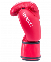 Перчатки боксерские Basic, 4 oz, к/з, красный