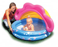 Надувной бассейн с навесом BestWay 51098, 142х86 см