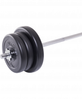 Штанга разборная BB-401, стальной гриф, пластиковые диски, 25 кг