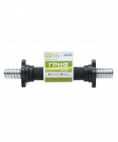 Гриф гантельный BB-105, металлический, с пластиковыми замками,  25 см