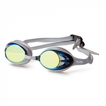 Очки для плавания  "FASHY Power Mirror Pioneer", арт.4156-33, ЗЕРК-ЖЕЛ. линзы, регул.перен., зеркал. опр