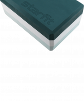 Блок для йоги YB-201 EVA, 22,8х15,2х10 см, 350 гр, изумрудная радуга