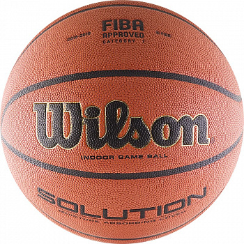 СЦ*Мяч баскетбольный  WILSON Solution VTB24, арт.WTP000265, р.7, FIBA Appr, микрофибра, бутил. камера, коричн