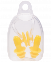 Набор из зажима для носа и берушей, желтый