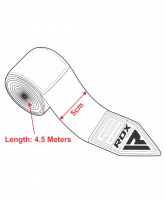 Бинт боксерский HWX-RR RED, 4,5 м