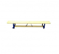 Скамейка гимнастическая клееное дерево, металл. ножки (р-р 3500х230х300), на колесиках