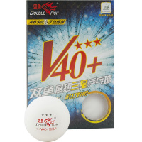 Мяч для настольного тенниса  Double Fish 3***, арт.602776, диам. V40+мм, ITTF Appr,плаcтик,упак.6 шт,белый