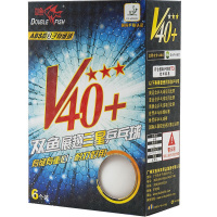 Мяч для настольного тенниса  Double Fish 3***, арт.602776, диам. V40+мм, ITTF Appr,плаcтик,упак.6 шт,белый