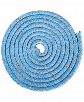 Скакалка для для художественной гимнастики RGJ-304, 3м, голубой/серебряный, с люрексом