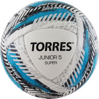 Мяч футб. "TORRES Junior-5 Super HS"арт.F320305, р.5, вес 350-370 г, ПУ,4сл,16 п,руч.сш,бел-гол-сер