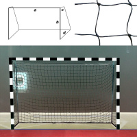 Сетка гандбольная /футзальная , арт.FS-G №15, ЧЕР a:3.0 b:2.0 c:0.8 d:1.0 м, нить 3,5мм ПП, яч.10*10см, чер