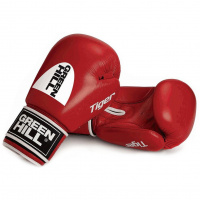 Перчатки боксерские  "GREEN HILL TIGER" арт. BGT-2010c-12-RD, 12 oz, натуральная кожа, красные