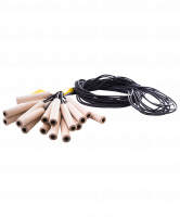 Скакалка резиновая с деревянной ручкой, 2,80 м (только по 10 шт.)