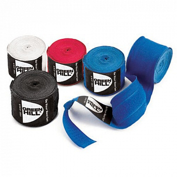 Бинты боксерские "GREEN HILL" арт. BC-6235c-RD, дл. 3,5 м, шир., 5 см, 1 пара, хлопок, красные