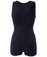 Купальник гимнастический Eva, без рукавов, хлопок, черный, детский