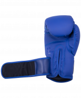 Перчатки боксерские BGS-V010, синий, 10 oz