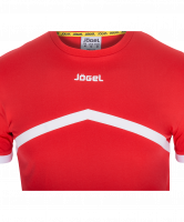 Футболка тренировочная JCT-1040-021, хлопок, красный/белый