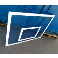 Щит б/б трениров. 1,20х0,90 МОНОЛИТНЫЙ поликарбонат 10мм цельное БЕЗ ОСНОВАНИЯ