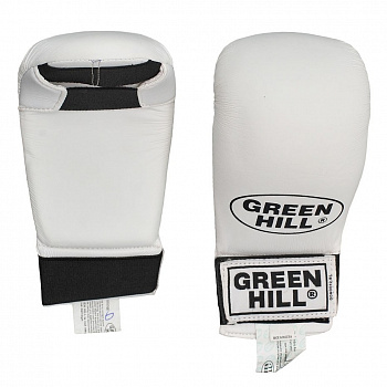 Накладки для каратэ "GREEN HILL COBRA" арт. KMC-6083-L-WH, р.L, иск. кожа ПУ, белые