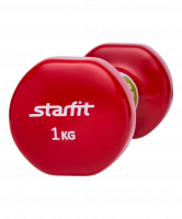 Гантель виниловая DB-101 1 кг, красная