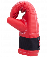Перчатки снарядные, кожзам, красно-сине-черный