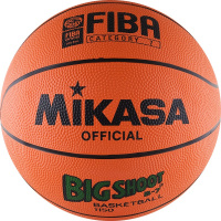 Мяч баскетбольный  "MIKASA 1150"  р.7, резина, FIBA II категории, бут.кам, нейл.корд, оранж-чер