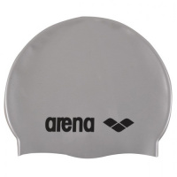 Шапочка для плавания  "ARENA Classic Silicone", арт.9166251, СЕРЕБРИСТЫЙ, силикон