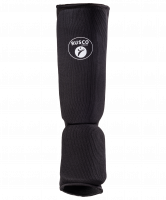 Защита голень-стопа, хлопок, черный