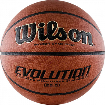 СЦ*Мяч баскетбольный  WILSON Evolution, арт.WTB0586XBEMEA, р.6, микрофибра, бутил. камера, коричневый