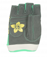 Перчатки для фитнеса SU-112, серые/мятные/желтые