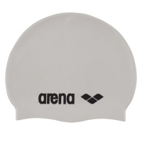 Шапочка для плавания  "ARENA Classic Silicone", арт.9166215, БЕЛЫЙ, силикон