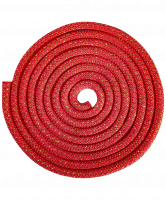 Скакалка для художественной гимнастики RGJ-304, 3м, красный/золотой, с люрексом