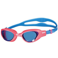 Очки для плавания  детск. "ARENA The One Jr", арт.001432858, СИНИЕ линзы, нерег.перен., красная опр.
