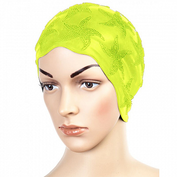 Шапочка для плавания женская  "FASHY Moulded Cap", арт.3100-00-45, резина, желтый