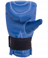 Перчатки снарядные, кожзам, синий