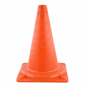 Конус тренировочный  (КТ), арт.MR-K32M, выс. 32 см, мягкий пластик, с вертик.отверстием, оранж