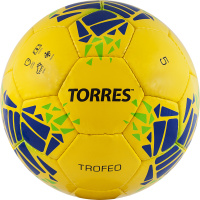 Мяч футбольный "TORRES Trofeo" арт.F32035, р.5, 32 панели. PU, руч. сшивка, жёлтый