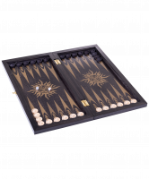 Нарды "Восьмигранник" 017-09 средние, 480х240х40 , черно-золотой