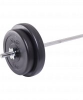 Штанга разборная BB-401, стальной гриф, пластиковые диски, 35 кг