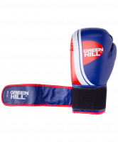 Перчатки боксерские Knockout BGK-2266, 8oz, к/з, синий